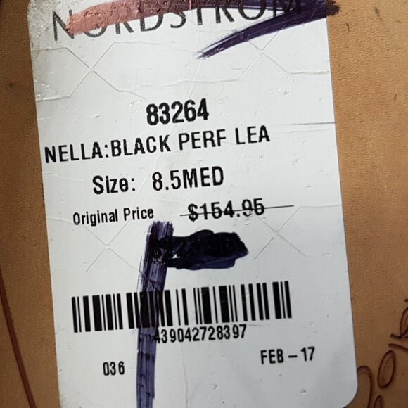 Halogen Nella Ghillie Flat, Black Perforated Leather, Womens Various Sizes - Picture 8 of 8